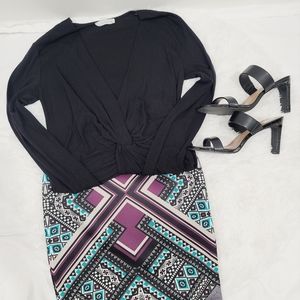 Black Purple Turqoise Skirt